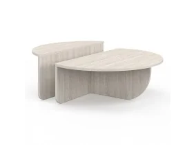 Tables basses rondes asymetriques traver