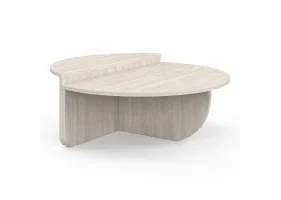 Tables basses rondes asymetriques traver