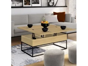 Table basse relevable plateau dépliant