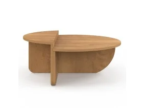 Tables basses rondes asymetriques