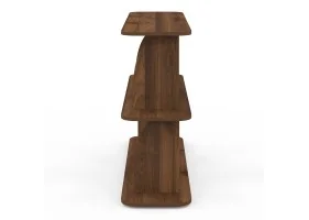 Etagere basse Japandi effet bois noyer