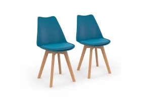 Chaise Nordia x2 Bleu
