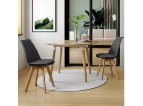 Chaise Nordia x2 gris