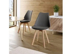 Chaise Nordia x2 gris