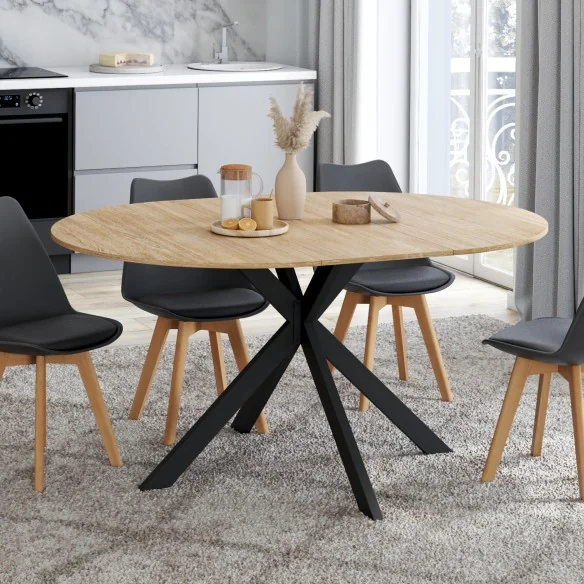 Table repas Soline ext.110-150cm pieds s