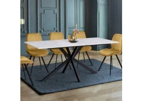 Table repas Spider 160cm effet marbre