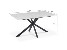 Table repas Spider 160cm effet marbre