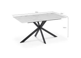 Table repas Spider 160cm effet marbre