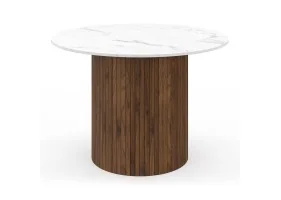 Table repas Alvar 110cm noyer + effet ma
