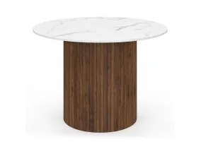 Table repas Alvar 110cm noyer + effet ma