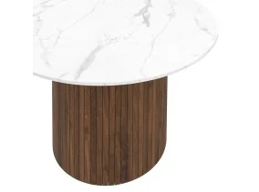 Table repas Alvar 110cm noyer + effet ma