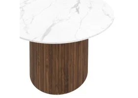 Table repas Alvar 110cm noyer + effet ma