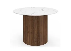 Table repas Alvar 110cm noyer + effet ma