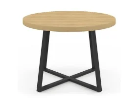 Table repas Sana ronde 110cm bois et noi