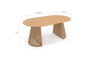 Table repas Camelia extensible 110-200cm