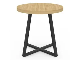 Table repas Sana ronde 80cm bois et noir