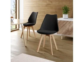 Chaise Nordia x2 noir