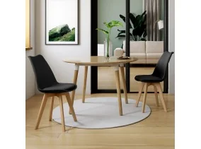 Chaise Nordia x2 noir