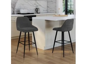 Tabouret Olivia gris foncé X2