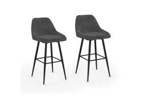 Tabouret Olivia gris foncé X2