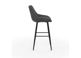 Tabouret Olivia gris foncé X2