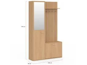 Vestiaire d'entrée + miroir Faustine eff