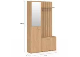 Vestiaire d'entrée + miroir Faustine eff