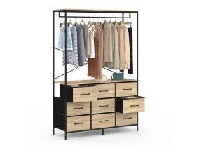 Dressing penderie Iris avec 9 bacs en ti