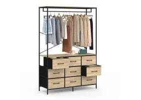 Dressing penderie Iris avec 9 bacs en ti