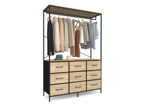 Dressing penderie Iris avec 9 bacs en ti