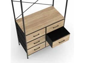 Dressing penderie Iris + 6 bacs en tissu