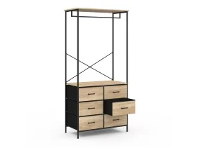 Dressing penderie Iris + 6 bacs en tissu