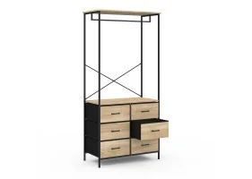 Dressing penderie Iris + 6 bacs en tissu