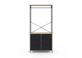 Dressing penderie Iris + 6 bacs en tissu
