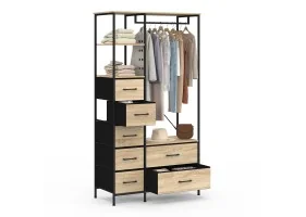 Dressing penderie Iris + 7 bacs en tissu