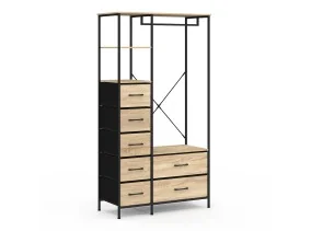 Dressing penderie Iris + 7 bacs en tissu