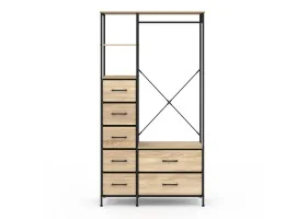 Dressing penderie Iris + 7 bacs en tissu