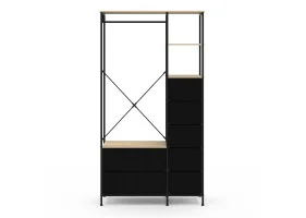Dressing penderie Iris + 7 bacs en tissu
