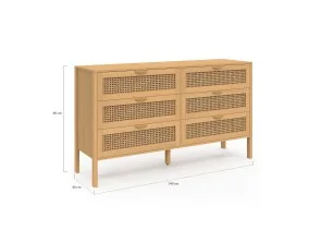 Commode xxl 6 tiroirs Eve cannage