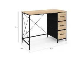Bureau Iris 100 cm 3 tiroirs