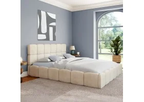 Lit coffre Bubble 160 x 200 cm velours