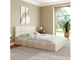 Lit coffre Bubble 140 x 190 cm velours