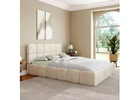 Lit coffre Bubble 140 x 190 cm velours