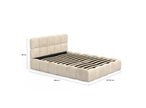 Lit coffre Bubble 140 x 190 cm velours