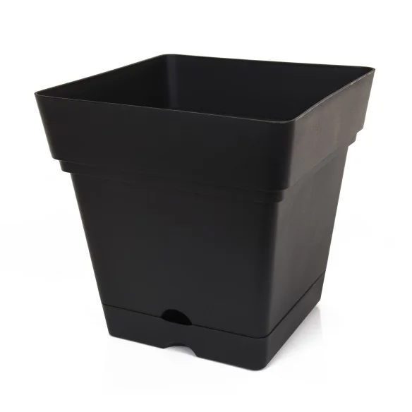 Pot de fleur carré 38cm + soucoupe