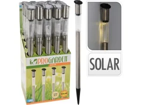 Lampe solaire tube inox