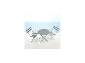 Table ronde bistrot Ø60cm+ 2 chaises Gri