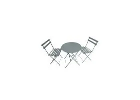 Table ronde bistrot Ø60cm+ 2 chaises Ver